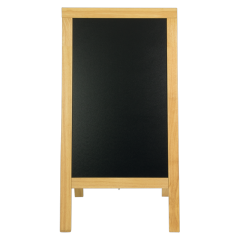 Panneau extérieur en hêtre avec tableau noir - 700 x 1350 mm : SECURIT Deluxe SBS-B-135