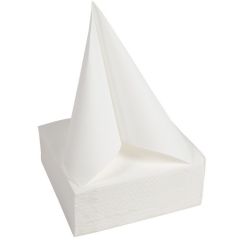 Serviettes de table Cocktail - 200 x 200 mm - Blanc : PRO NAPPE Lot de 50 image