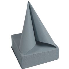 Serviettes de table Cocktail - 200 x 200 mm - Gris PRO NAPPE Lot de 50 image