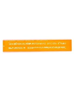MINERVA : Trace-lettres en plastique - Orange transparent - 5 mm