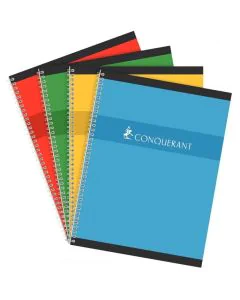 Cahier 100 pages à petits carreaux - 17 x 22 cm : CONQUERANT Visuel