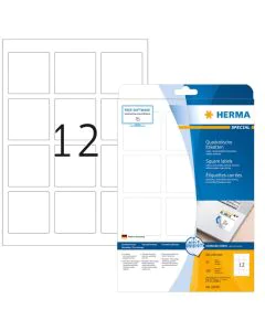HERMA : Étiquettes adhésives repositionnables blanches - 60 x 60 mm 10109