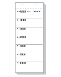 COGIR  11892 : Lot de blocs  PIZZA - Carnet autocopiant  Dupli - 235 x 95 mm (Restaurant et pizzeria)