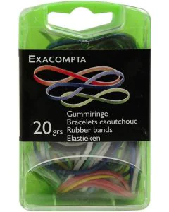 Elastiques - Lot de 100 - Assortiment de couleurs EXACOMPTA image
