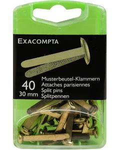 Attaches parisiennes - 30 mm - Lot de 40 - Or : EXACOMPTA produit