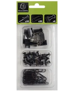 Kit d'attaches - 58 pièces - Noir : EXACOMPTA Iderama image