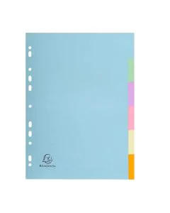 EXACOMPTA : Jeu de 6 intercalaires neutres en carte recyclée 1606E