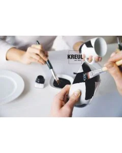 Lot de 6 peintures brillantes pour porcelaine - 6 x 20 ml - Assortiment : KREUL Exemple