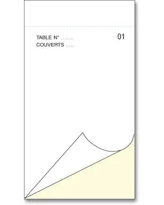 Blocs MAITRE D'HOTEL Autocopiants Dupli Blanc/Jaune - 170 x 95 mm COGIR 1984