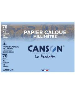 Papier Calque Millimétré A4 Traits Marron A4 CANSON