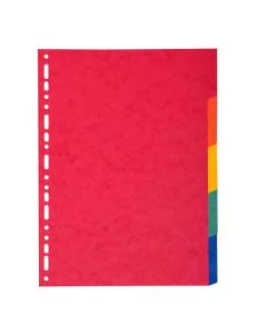 Jeu de 6 Intercalaires A4 maxi en carte recyclée teintée - Assortiment : EXACOMPTA Image