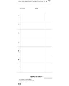 Lot de 10 Blocs PIZZA - Autocopiants Dupli - 235 x 92 mm - 2209 ELVE