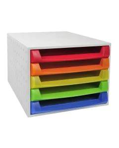 Module de rangement 5 tiroirs - Arlequin : EXACOMPTA Linicolor image