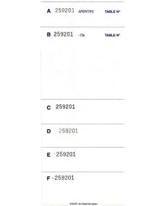 ELVE : Lot de 10 blocs  BRASSERIE - Autocopiants Tripli - 259 x 100 mm - 2218