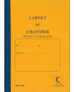 ELVE 2440 : Carnet de chantier - Bimensuel /15 jours (Gestion du personnel)