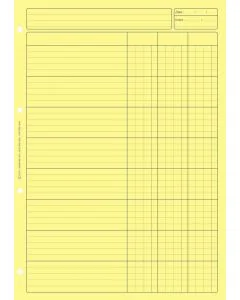 Bloc Audit Jaune : 3 colonnes avec en-tête 2631 - Feuille de travail (ELVE 2631)