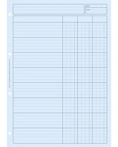 BLOC AUDIT Bleu 3 colonnes avec en-tête - Feuille de travail ELVE 2632