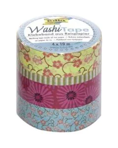 Ruban décoratif autocollant - Fleurs - Washi Tape FOLIA 26405 Image1