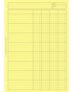 BLOC AUDIT JAUNE : 4 colonnes avec en-tête 2641 Elve