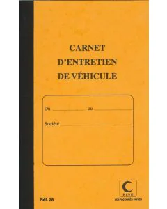 Carnet d'entretien des Véhicules de transports de marchandises ELVE 28