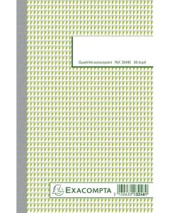 3248E Exacompta Lot de 10 manifolds : Quadrillés - Autocopiants Dupli - 210 x 135 mm