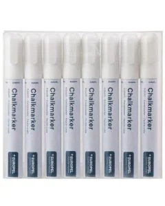 Marqueurs à craie - 6 mm - Blanc : EUROPEL Lot de 8 image