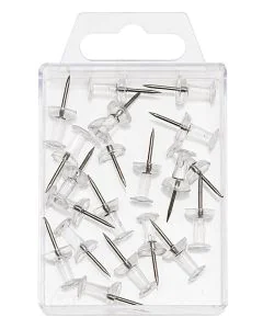 Photo WEDO : Boite de 20 punaises  Transparent - 54149