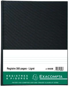 Registre 300 pages lignées - 320 x 250 mm EXACOMPTA 6423E Modèle