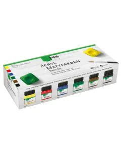 Lot de 6 pots de peinture acrylique mat - 20 ml - Assortiment : KREUL Modèle