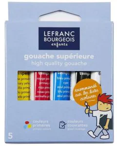 Photo Tube de Gouache 5 Couleur Primaire Lefranc 807560
