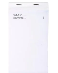 Bloc MAITRE D'HOTEL Autocopiant Dupli Blanc/Jaune 150 x 80 mm COGIR 1975