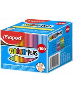 MAPED : Boite craies pour tableau mural - Assortiment de couleurs