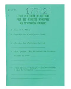 Carnet transporteur - Livret individuel de contrôle conducteurs de transports routiers 5070E EXACOMPTA