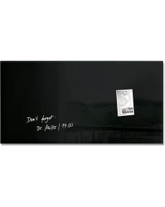 SIGEL : Tableau magnétique en verre - 910 x 460 mm - GL145 - Noir