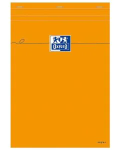 Photo OXFORD : Bloc-notes Feuilles à grands carreaux - Séyès - Couverture orange - 210 x 297 mm - A4