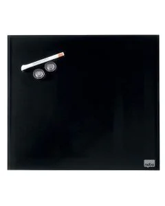 Photo Tableau magnétique en verre Diamond - 450 x 450 mm - Noir : NOBO 1903951