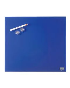 Photo Tableau magnétique en verre Diamond - 450 x 450 mm - Bleu : NOBO réf. 1903953