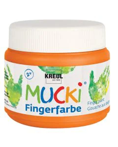 Photo Peinture aux doigts MUCKI - 150 ml - Orange KREUL Arts plastiques 