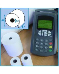 Photo Bobine thermique pour Ticket de carte bancaire - 57 x 44 x 12 mm ELVE