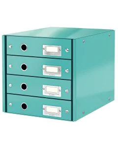 Photo Boite de classement WOW - 4 tiroirs - Menthe LEITZ Click et Store 6049-51