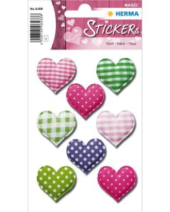 Photo HERMA : Lot de 8 stickers MAGIC - Coeurs - 6288
