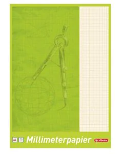 Photo Bloc de 25 feuilles de papier millimétré - 210 x 297 mm : HERLITZ 690404 