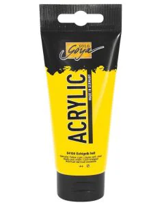 Photo Peinture acrylique Jaune pur Tube de 100 ml : KREUL Solo Goya Acrylic 84104