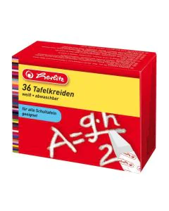 Photo Boite de 36 craies pour tableau - Blanc : HERLITZ  8856502