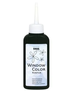 Photo KREUL Peinture de contour pour Window Color - Noir couvrant