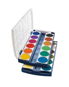 Photo Boîte de peinture - Pastilles de gouache - 24 couleurs : HERLITZ 10199933 