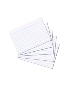 Photo Lot de 100 fiches Bristol lignées - 52 x 74 mm - Blanc : HERLITZ 10621464 