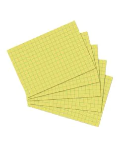 Photo Lot de 100 fiches Bristol quadrillées - 74 x 105 mm - Jaune : HERLITZ  10901486