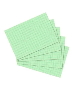 Photo Lot de 100 fiches Bristol quadrillées - 74 x 105 mm - Vert : HERLITZ 10901494 