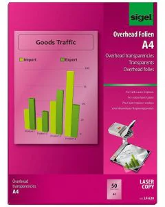 Photo Film transparent pour rétroprojecteurs - A4 SIGEL Lot de 50